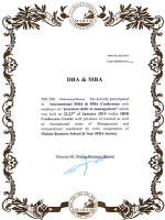 گواهینامه international dba & Mba confrance